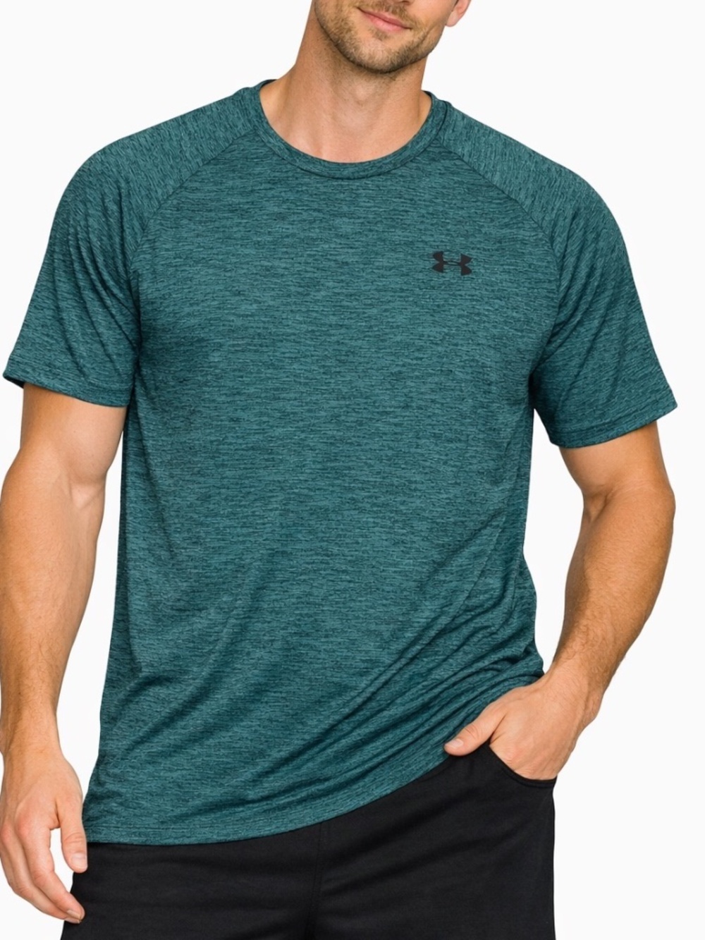 Under Armour T-Shirt Mens Size XL Green Heathered The Tech Tee Lightweight